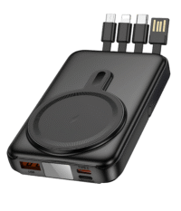 HOCO J135 Wireless & Wired Power Bank – Fast Charging, 10000mAh, Sleek & Smart Design