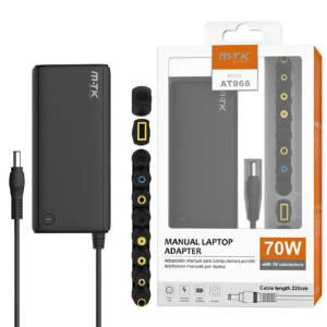 MTK Universal Manual Laptop Charger AT966 – 70W (Black)