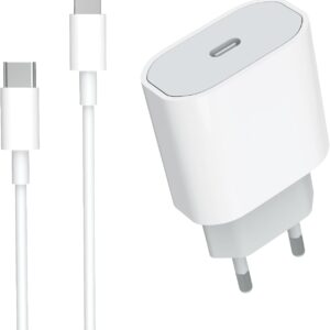 iPhone 20W Fast Charger – USB-C PD with Lightning Cable