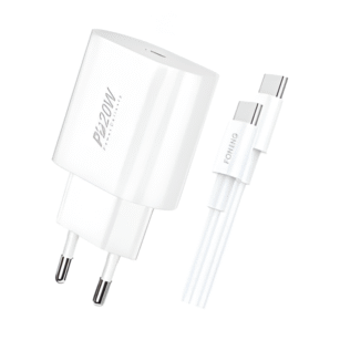 Foneng EU39 20W USB-C Fast Charger with Type-C to Type-C Cable – White