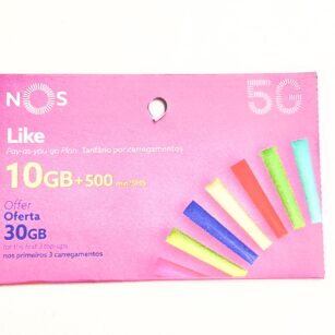 NOS SIM Card with 40GB + 500 Min/SMS – National & EEA Roaming